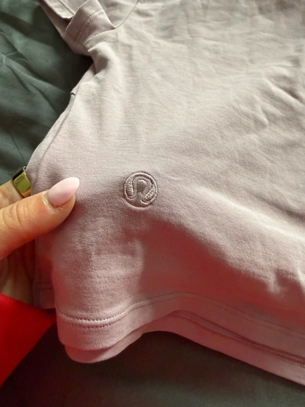 lululemon athletica Light Pink Twist-Detail Short Sleeve Top